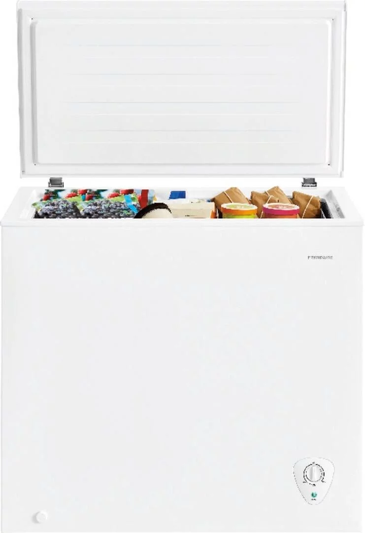 Frigidaire FFFC07M2UW 38 Chest Freezer with 7.2 cu. ft. Capacity  CSA Listed  Adjustable Temperature Control  Defrost Water Drain  and Removable