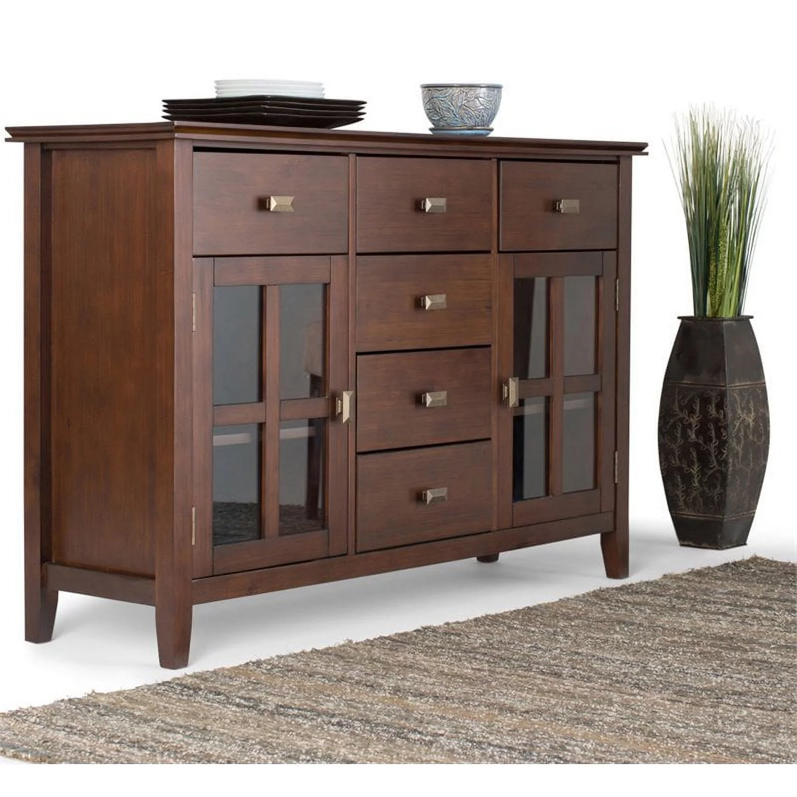 Simpli Home Artisan Sideboard Buffet-Color:Russet Brown