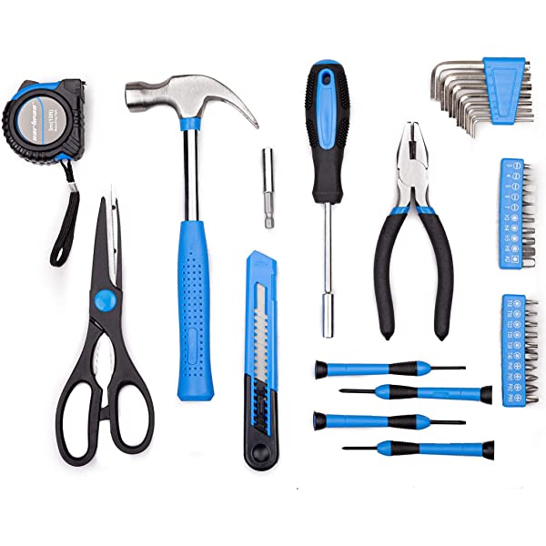 CARTMAN Orange 39-Piece Tool Set - General Household Hand Tool Kit with Plastic Toolbox Storage Case Orange 39pcs