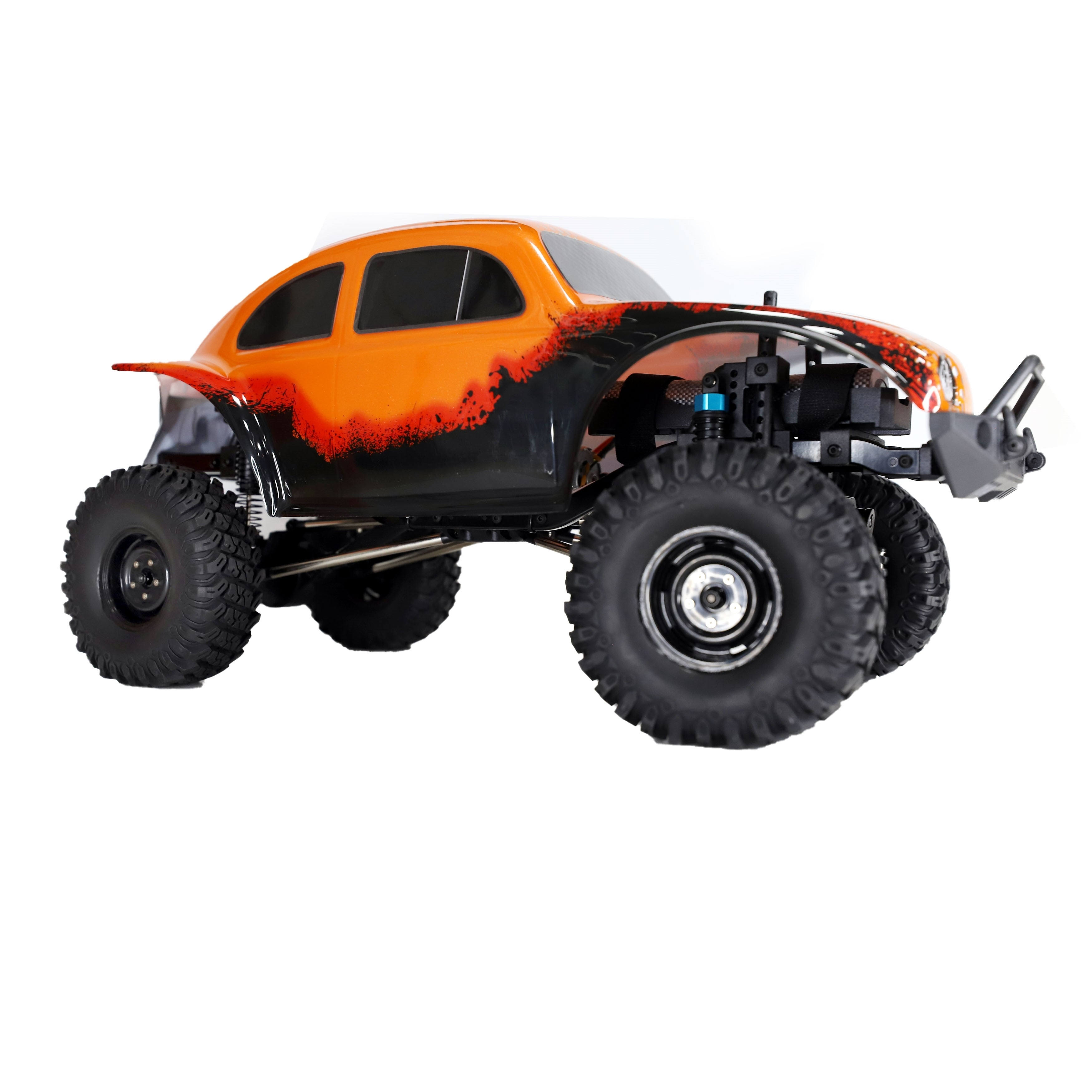 Aleko Rccar15-ap Rock Crawler Off-Road 4WD Electric Powered RC Car - 1:10 Scale - Orange