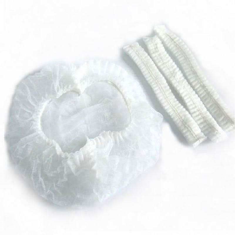 Disposable White Bouffant Cap - Hair Net - 24 inch - 100 Pcs per Pack