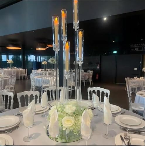 35inch 10pcs Black Candelabra Centerpieces for Tables 5 Arms Wedding centerpieces for Decorations