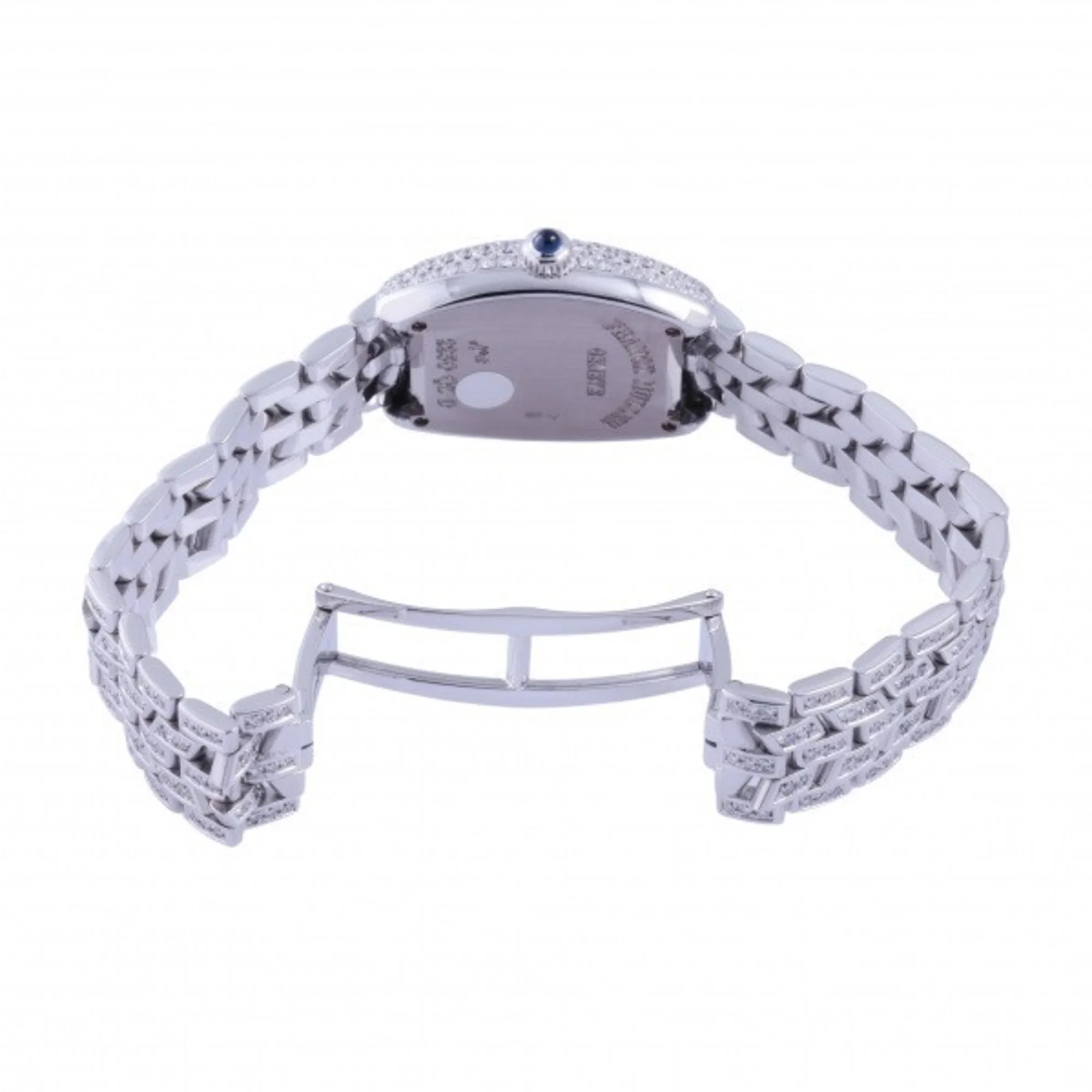 Pre-Owned Franck Muller FRANCK MULLER Tonneau curvex 2250QZD silver dial watch ladies (Good)