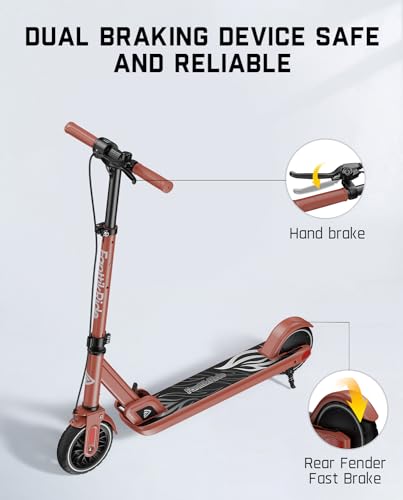 FanttikRide T9 Electric Scooter for Kids 4.3-5.6 ft, 7/10/12 MPH, LED Battery Level, Height Adjustable and Foldable, Electric Scooter for Kids