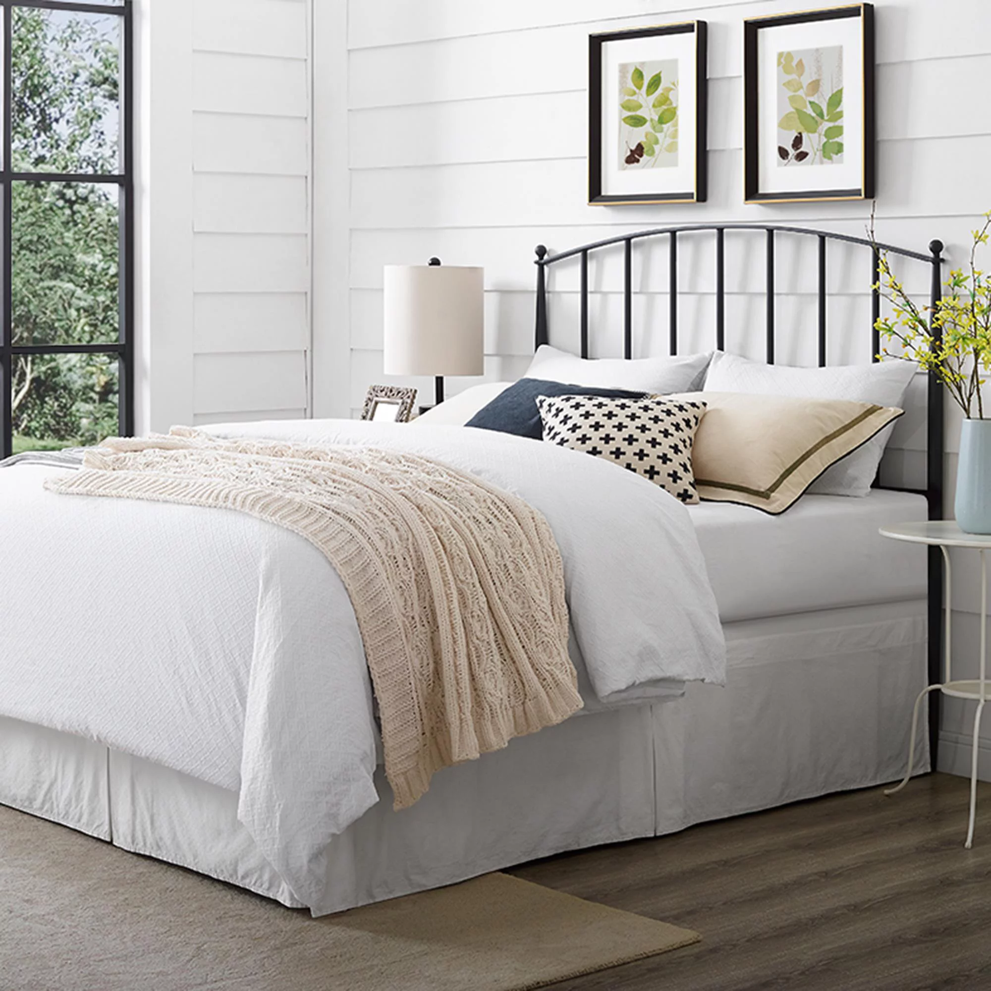 Crosley Furniture Whitney Full Queen Metal Spindle Headboard in Black