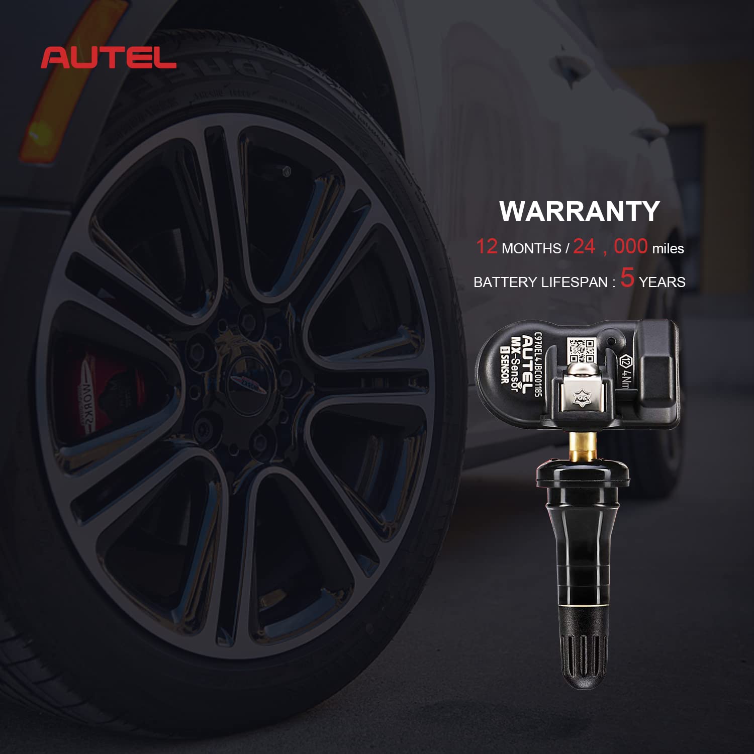 Autel TPMS Sensor MX-Sensor TPS218-315MHz+433MHz 2 in 1 Dual Frequency Replaced OEM Tire Pressure Sensor Universal Programmable Screw-in Sensor Sets