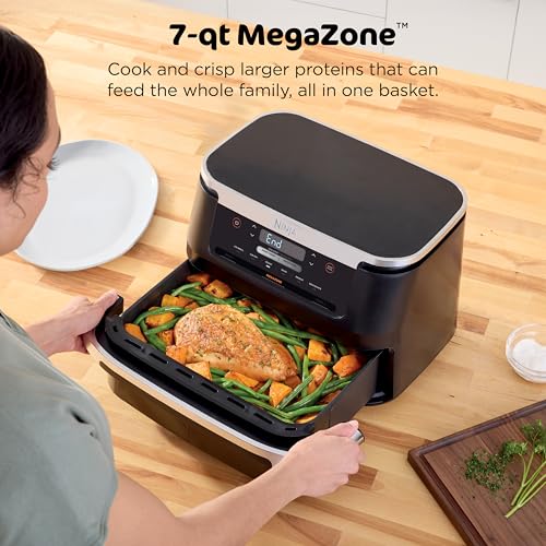 Ninja Foodi 10QT 6-in-1 DualZone Smart XL Air Fryer, 2 Independent 5QT Baskets, Smart Cook Thermometer, Match Cook, Smart Finish, Air Fry, Roast