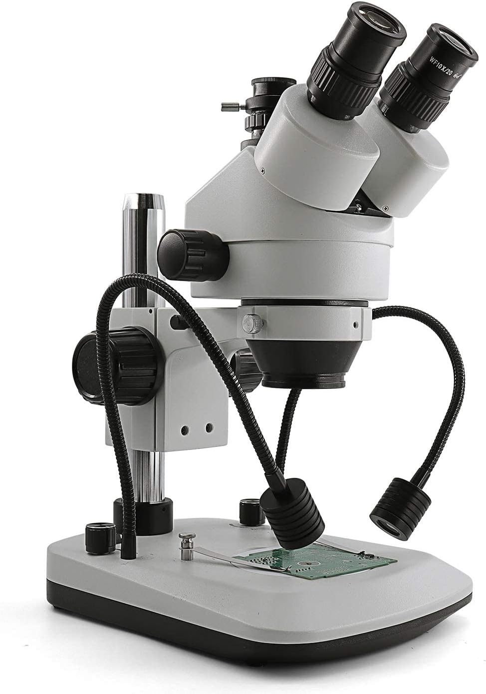 SWIFT Digital Professional Trinocular Stereo Zoom Microscope,WF10X Eyepieces,3.5X-90X Magnification,0.7X-4.5X Zoom Objective,56-Bulb LED Ring Light