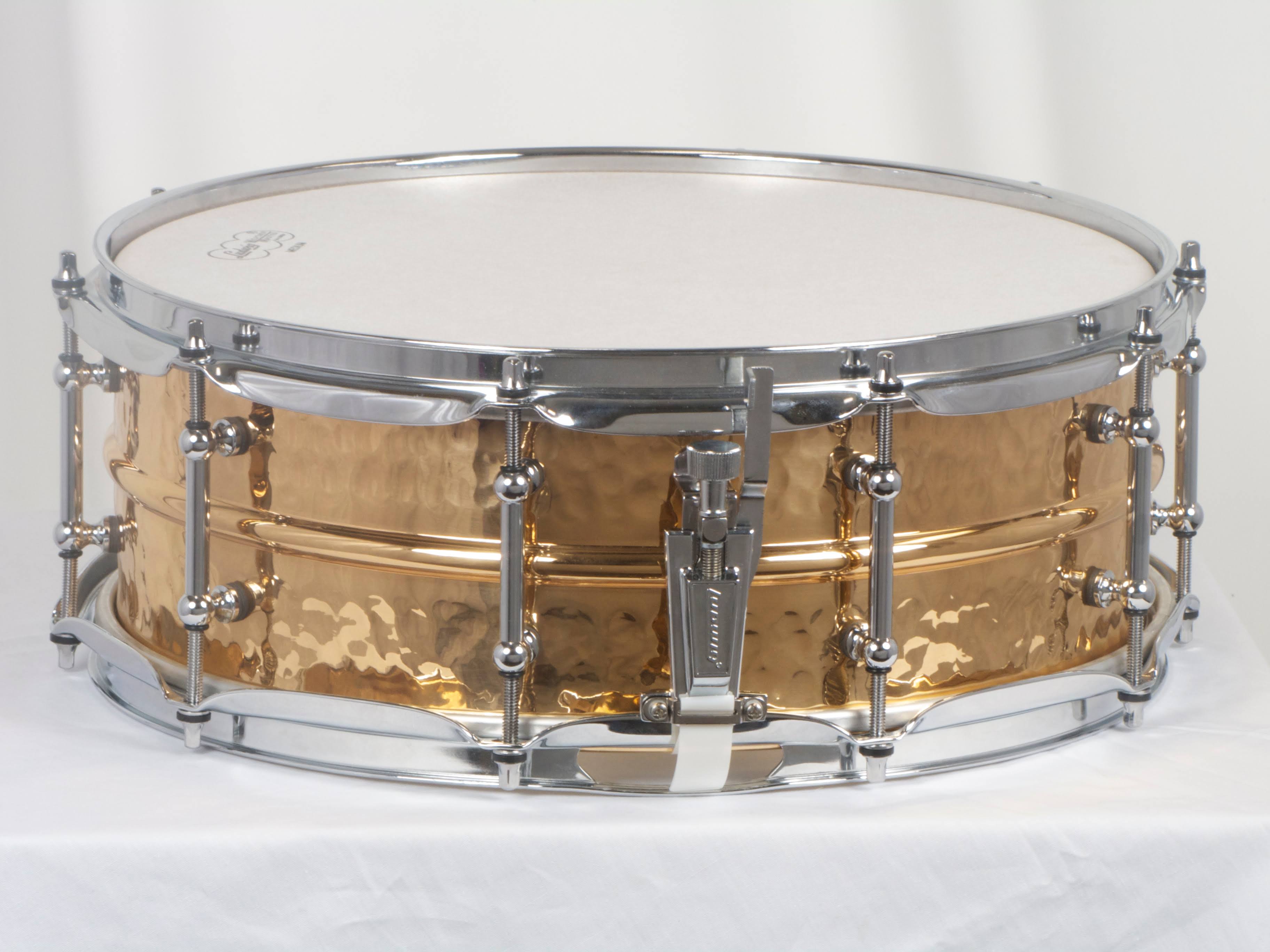 Ludwig 5x14x22 LB550KT Hammered Bronze Snare with Tube Lugs
