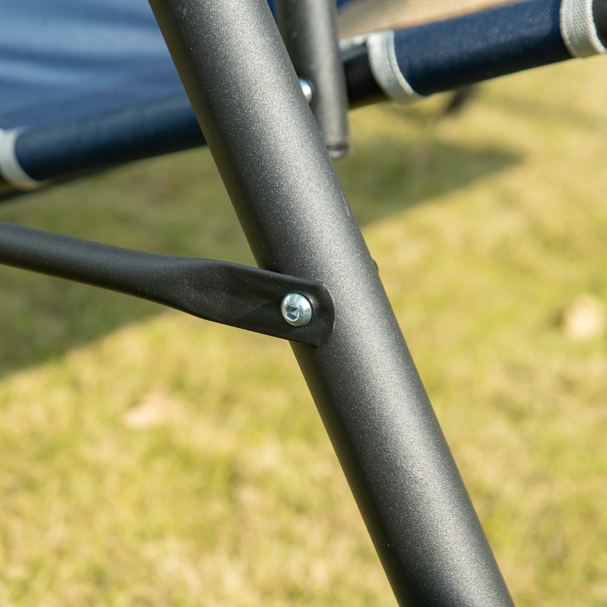 Outsunny Steel Porch Swing - Dark Blue