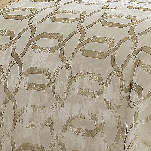 Riverbrook Home 100% Polyester Comforter Set, Queen, Hillcrest - Ivory/Gold, 9 Piece Set