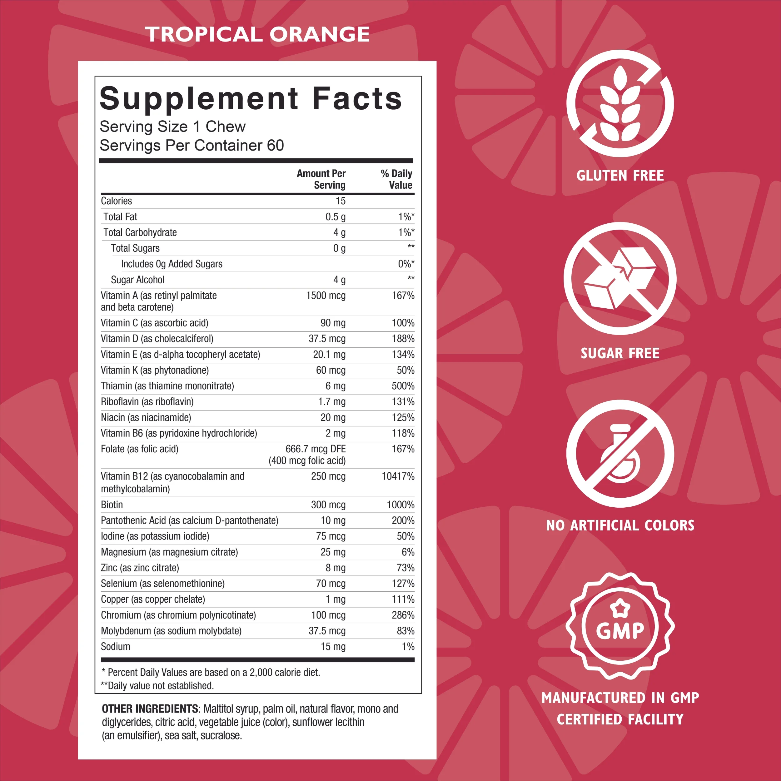 Celebrate Vitamins Bariatric Multivitamin Soft Chews, Razzleberry/Strawberry/Orange, 180 count