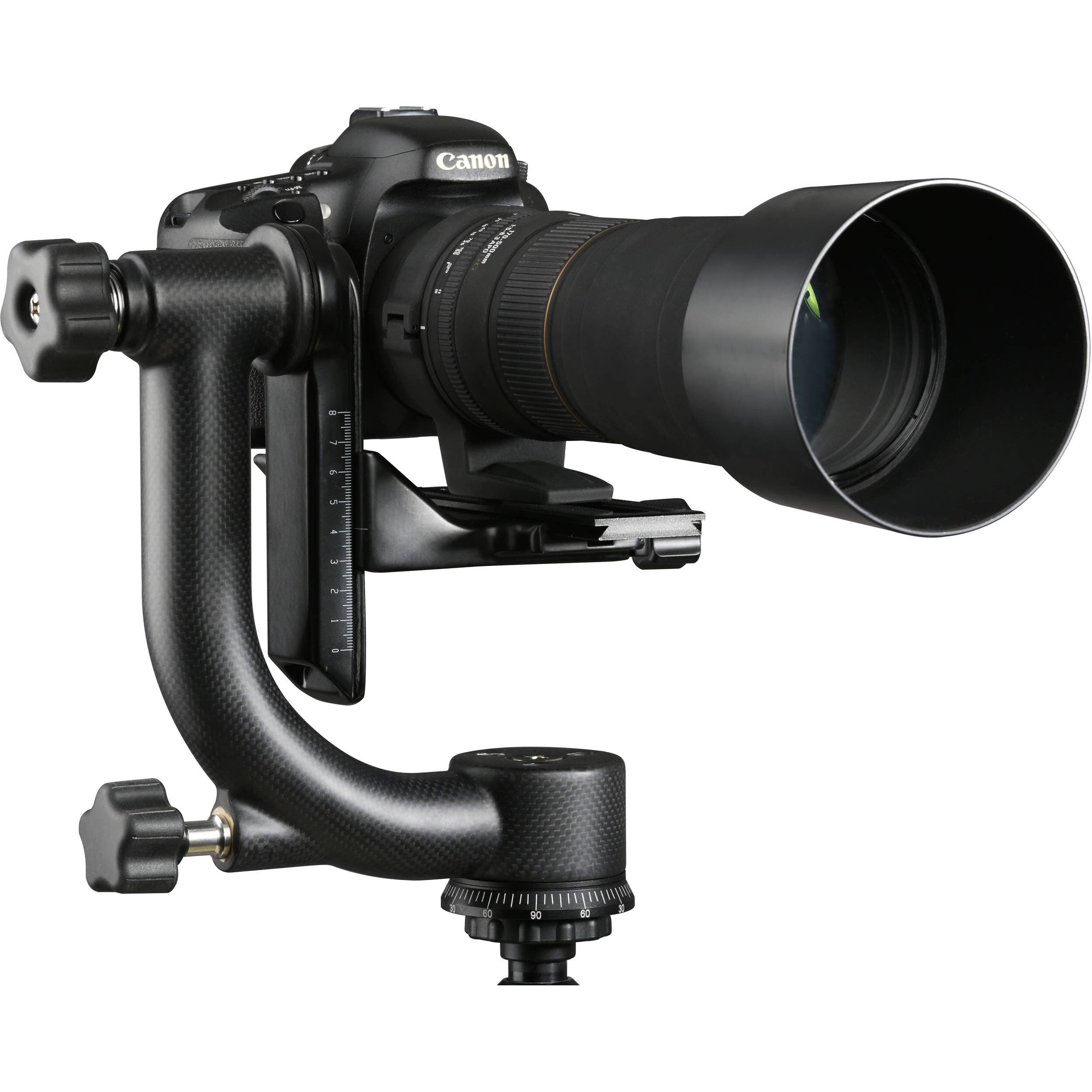 Movo GH800 Carbon Fiber Professional Gimbal Tripod Head with Arca Swiss Quick Release Plate