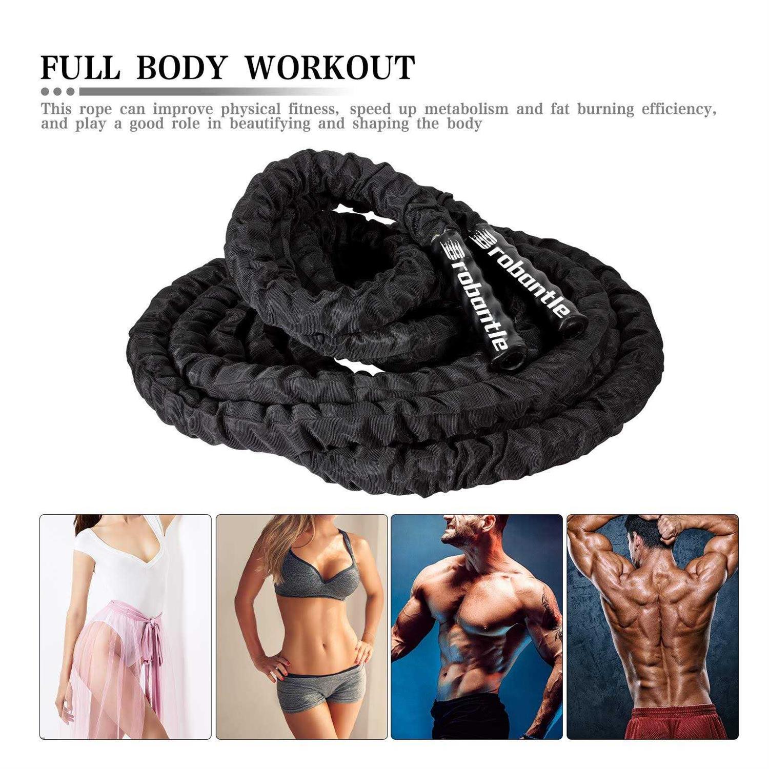 Battle Rope 30FT Battle Ropes for Exercise Workout Rope Exercise R - Sports Supplies Online Store