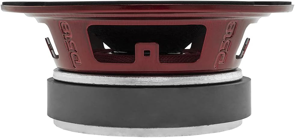DS18 PRO-X6.4BM Loudspeaker - Pair of 6.5, Midrange, Red Aluminum Bullet, 500W Max, 250W RMS, 4 Ohms