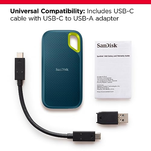SanDisk Extreme Portable SSD - Up to 1050MB/s - USB-C, USB 3.2 Gen 2 - External Solid State Drive - Radiant Selections