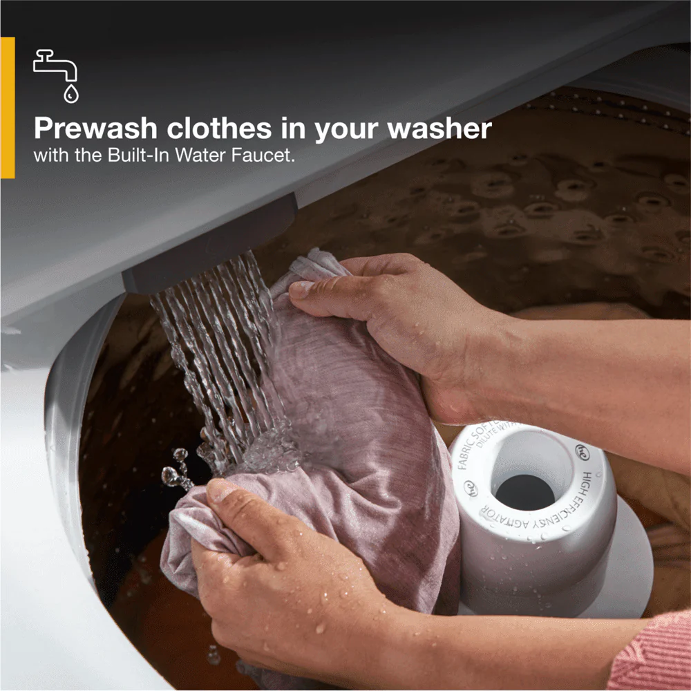 Whirlpool WTW5015LW 4.5 Cu. Ft. Top Load Agitator Washer with Built-In Faucet