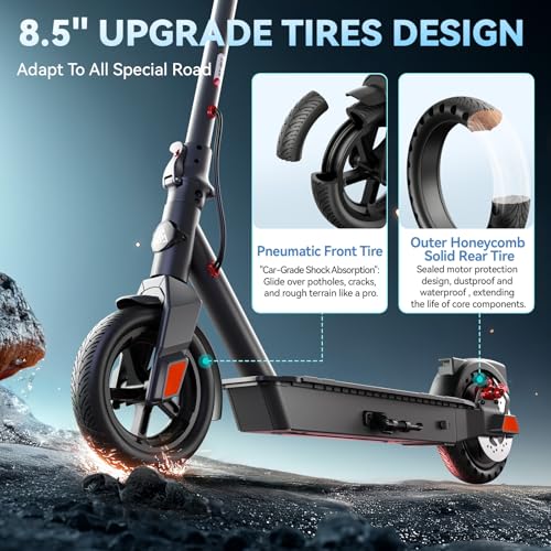 TST Electric Scooter for Adults, Up to 19/23 MPH and 15/20 Miles Long-Range, 500W Peak Motor Foldable E Scooter