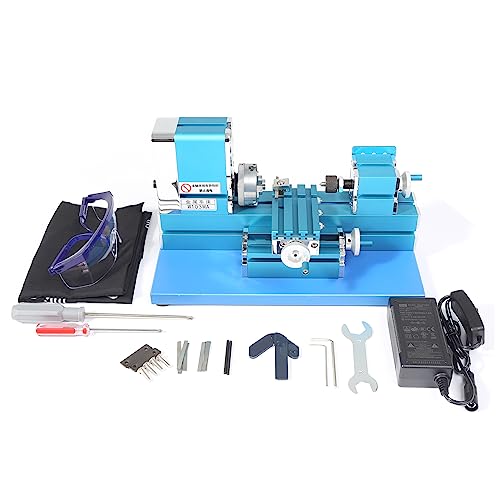 Universal Mini Metal Lathe Machine Motorized Metalworking DIY Tool Benchtop Woodworking for Hobby Science Education Modelmaking W10003M AC100V~240V