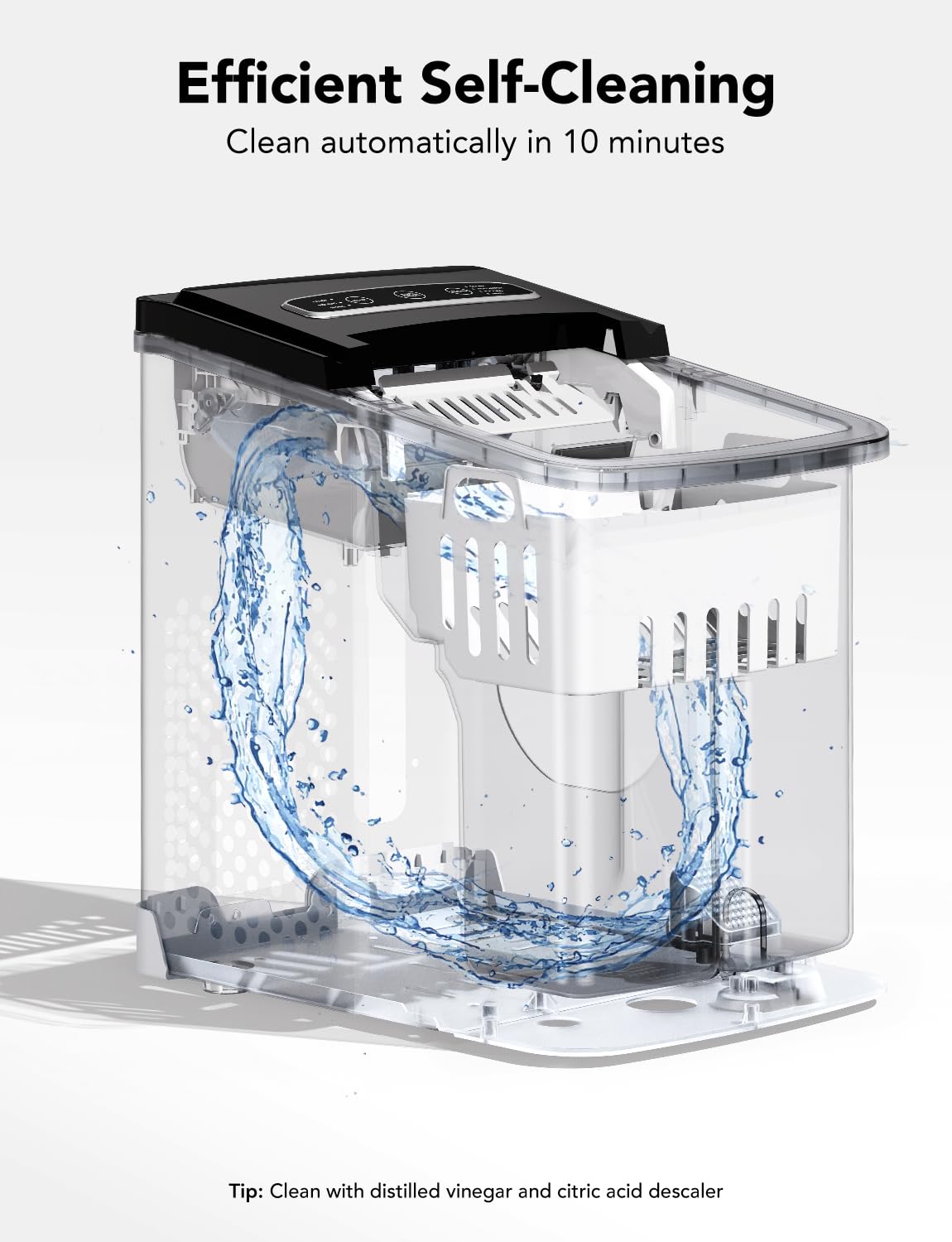 GoveeLife Smart Ice Makers, Portable Countertop Ice Maker Machine with Self-Cleaning, 6 Mins 9 Bullet Ice, 26lbs/24Hrs