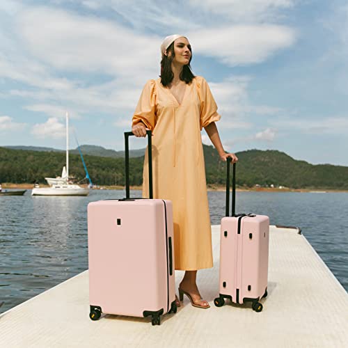 LEVEL8 Hard Shell Carry on Luggage Airline Approved, Carry-on Suitcases with Wheels, Lightweight Luminous Textured Hardside Travel Bag with Tsa Lock