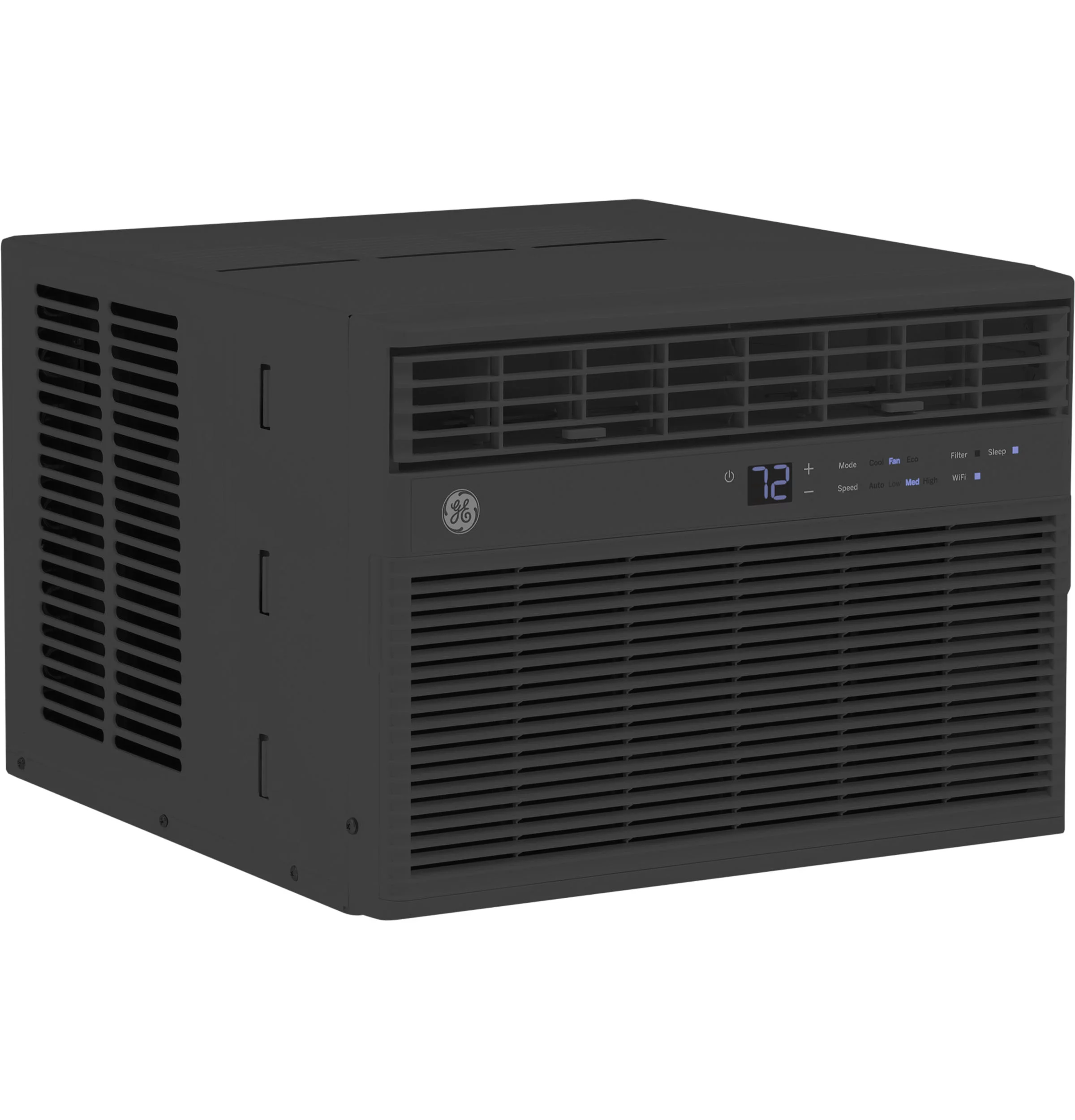 GE® 10,000 BTU 115-Volt Window Air Conditioner with WiFi and Eco Mode for Medium Rooms, Black, AHWH10BC