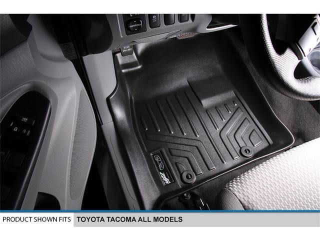 Maxliner Floor Mats 2 Row Liner Set Black for 2005-2011 Toyota Tacoma Double Cab