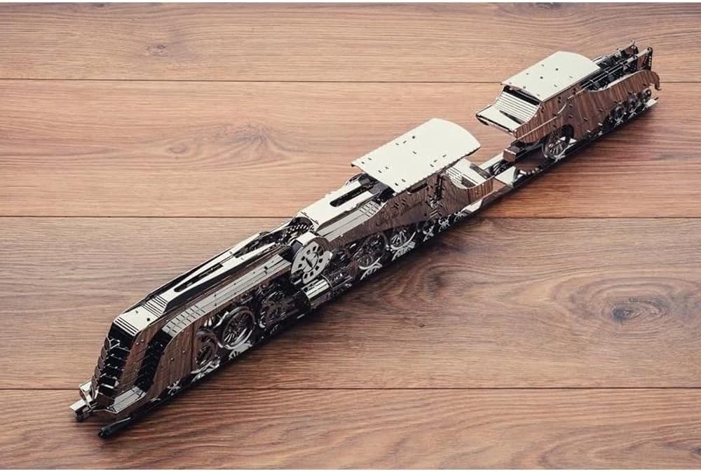 Timeformachine 3D Model kit Vintage Scale Model Train kit Dazzling Steamliner-Moving Wind-Up Train Model | 3D Puzzle for Adults-Metal DIY Kit Metal