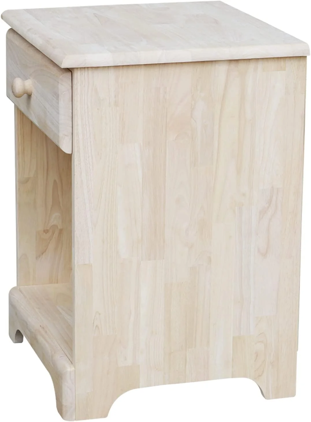 Night Stand with One Drawer  Unfinished