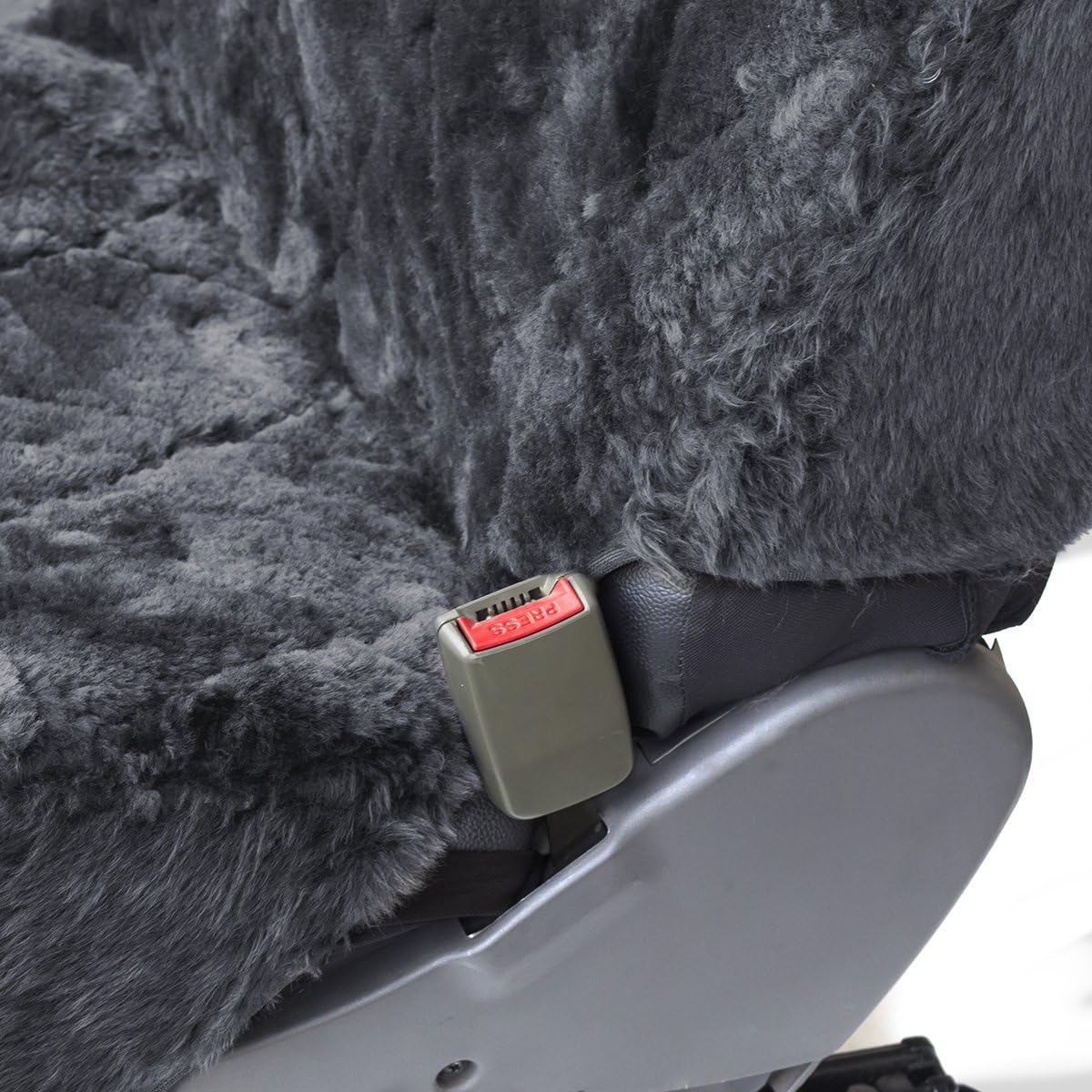 OxGord Sheepskin Seat Covers (Single Bucket) Wool Sheep Skin Shearling Car Accessories Best for Front Bucket Auto Seats Cover on Cars Truck SUV Van
