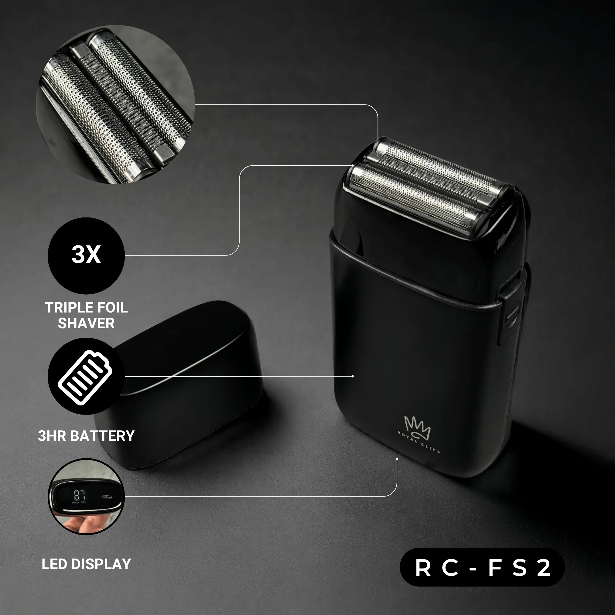 ROYAL CLIPS FADE KIT 2.0 - HAIR CLIPPER SET (BLACK)