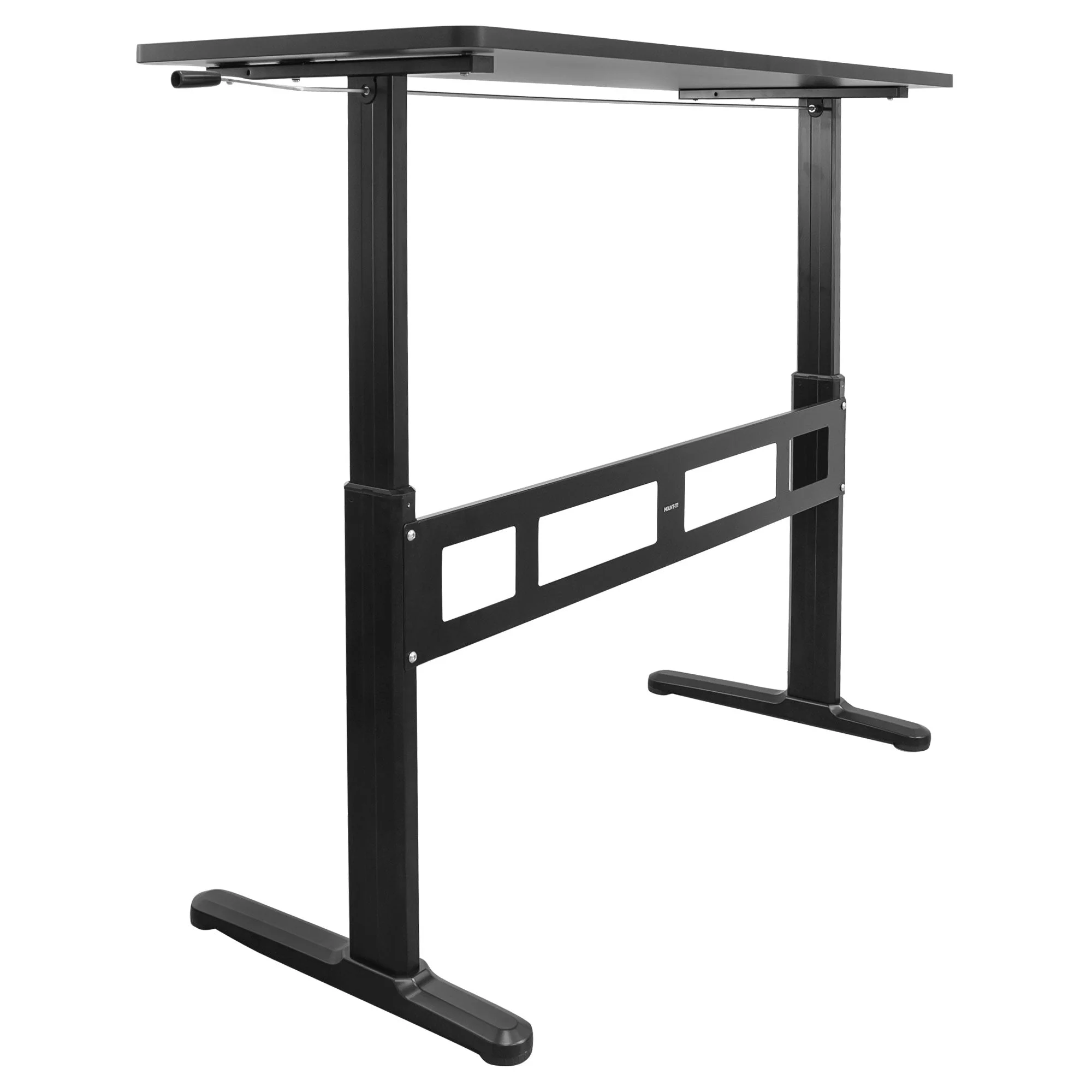 Mount-It! Hand Crank Sit-Stand Desk (Frame and Tabletop Included)