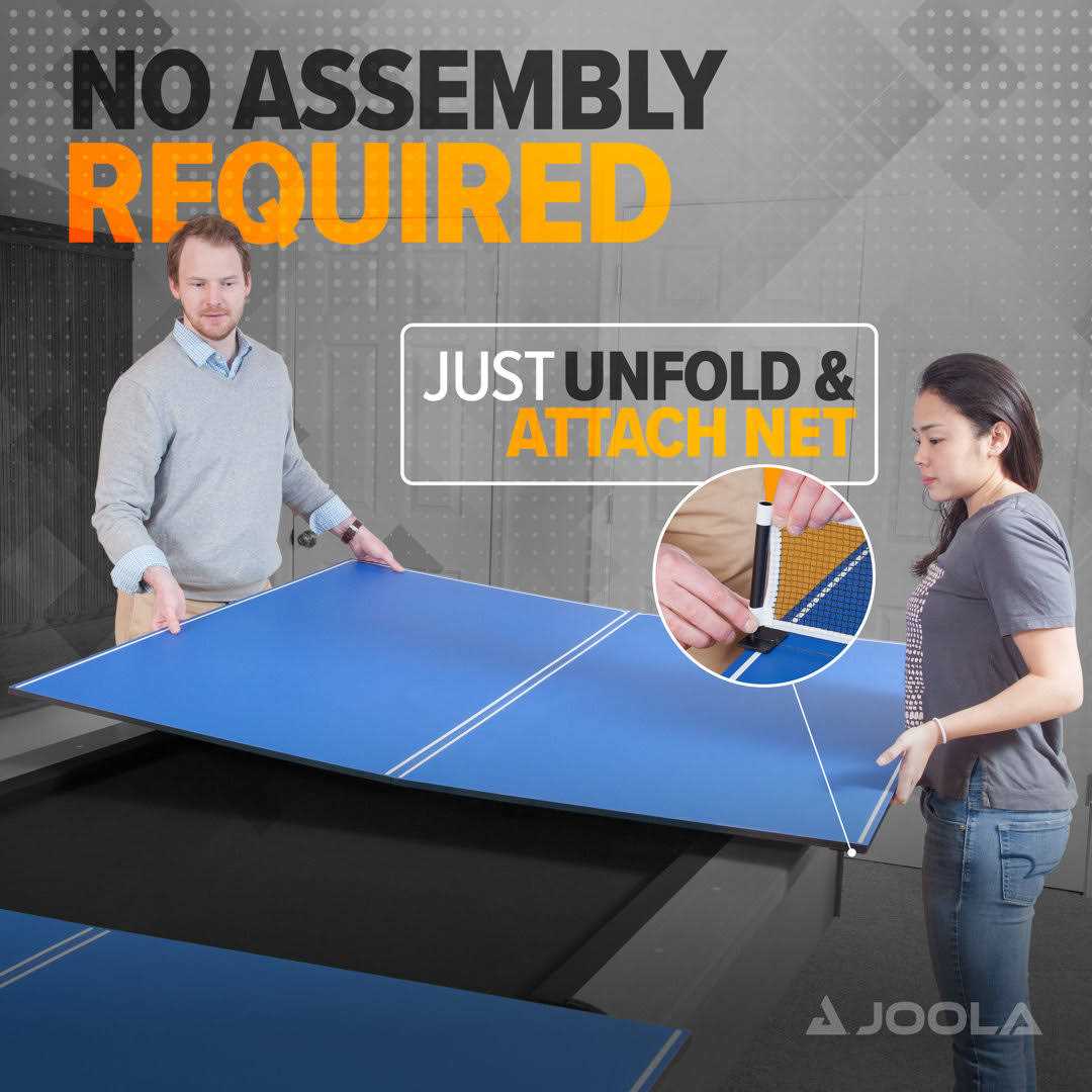 JOOLA Tetra 4-Piece Table Tennis Table Conversion Top Includes Ping Pong Net Set - Sports Supplies Online Store