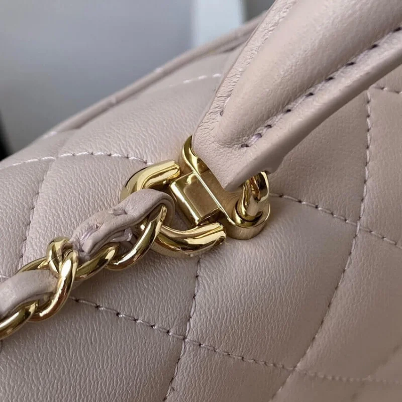 Chanel Mini Flap Bag With Top Handle As2431 In Iridescent Lambskin