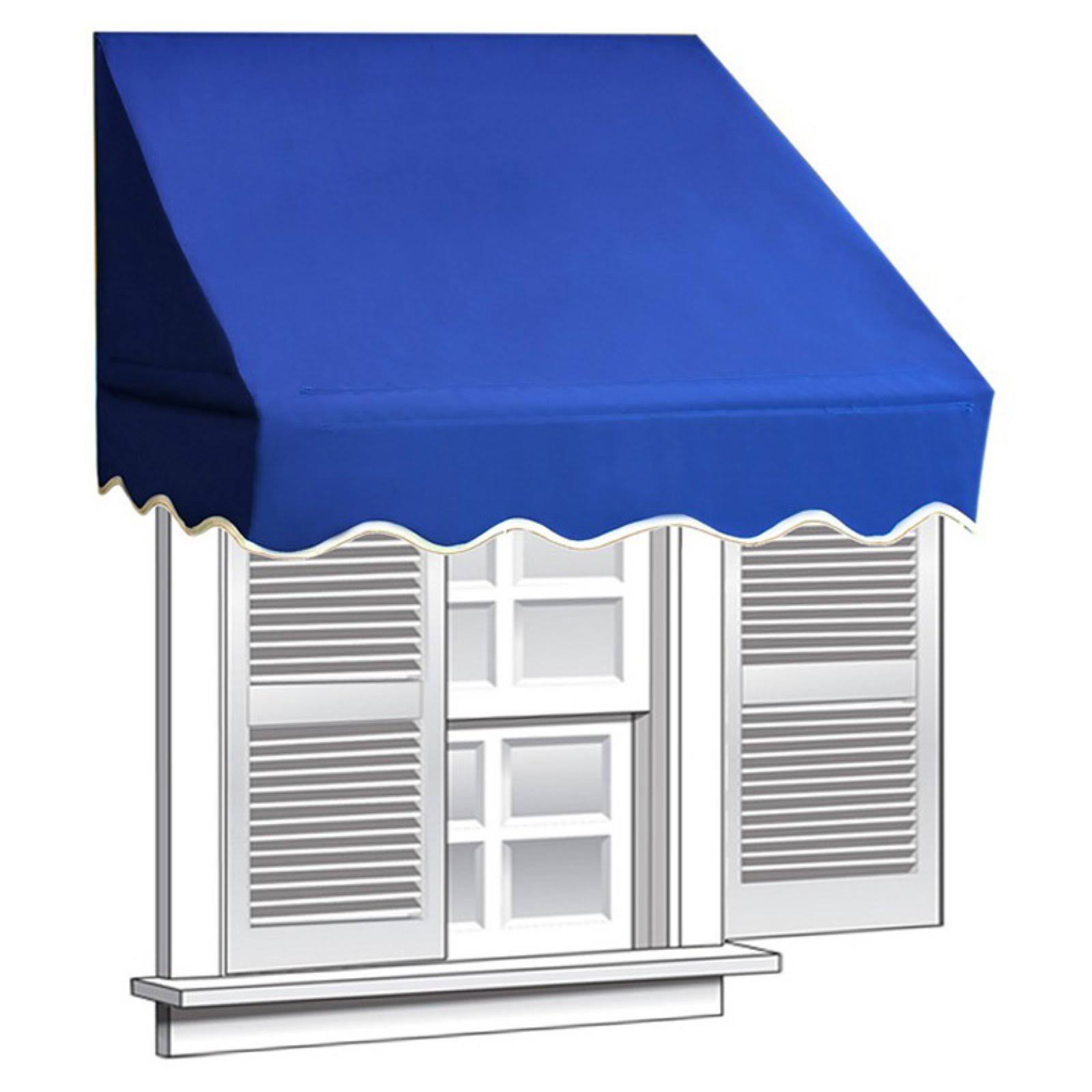 Aleko Window Awning Door Canopy, Blue