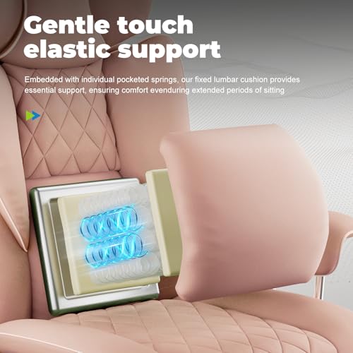 COMHOMA Big and Tall Office Chair, High Back Leather Gaming Chair with Footrest