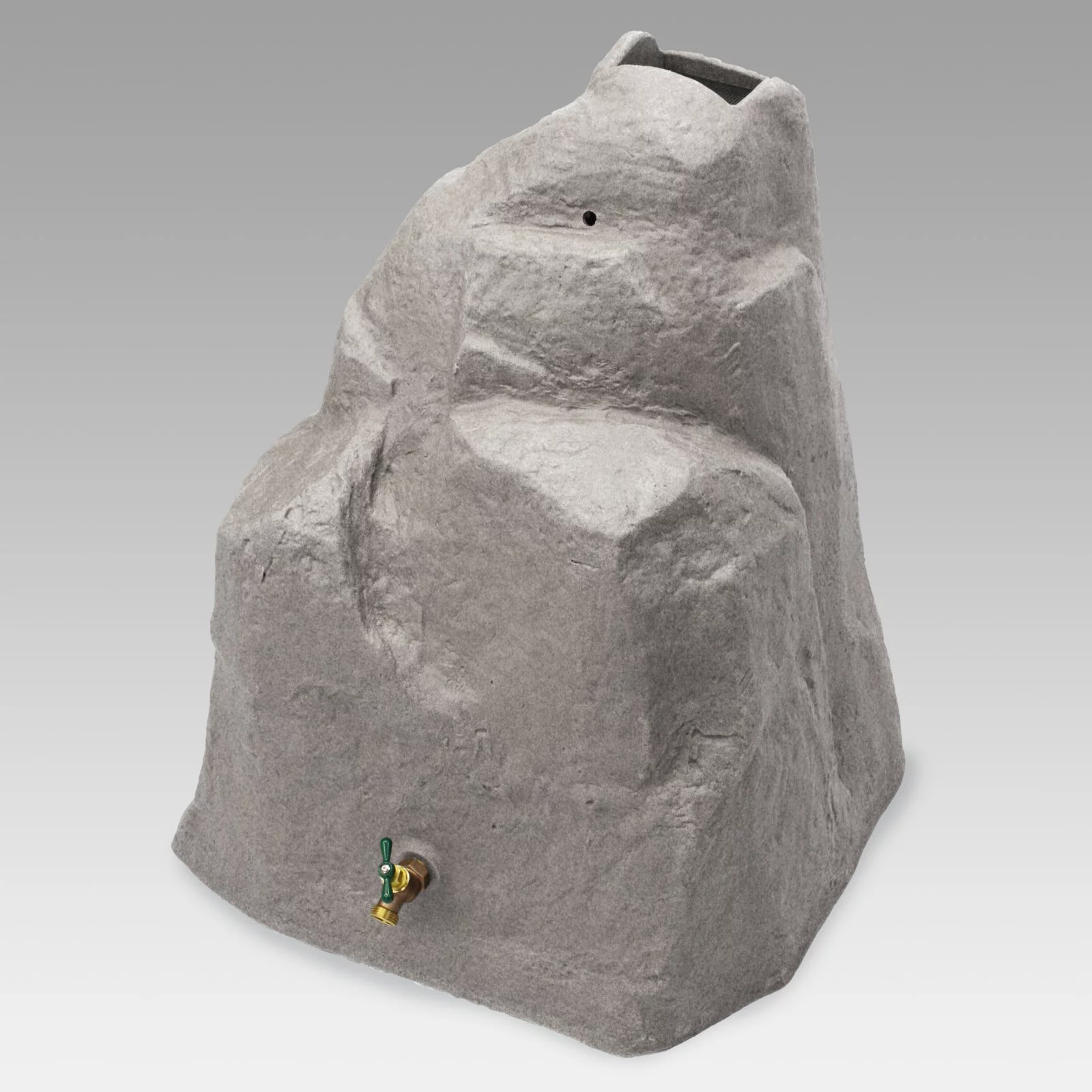 Good Ideas Rain Wizard Rock 42 Gallon Rain Barrel - Dark Granite - Radiant Selections