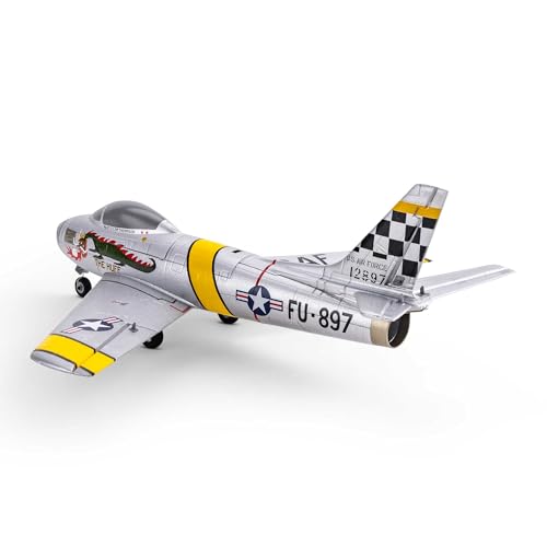 E-flite RC Airplane UMX F-86 Sabre 30mm EDF BNF Basic Transmitter Battery and Charger Not Included EFLU7050