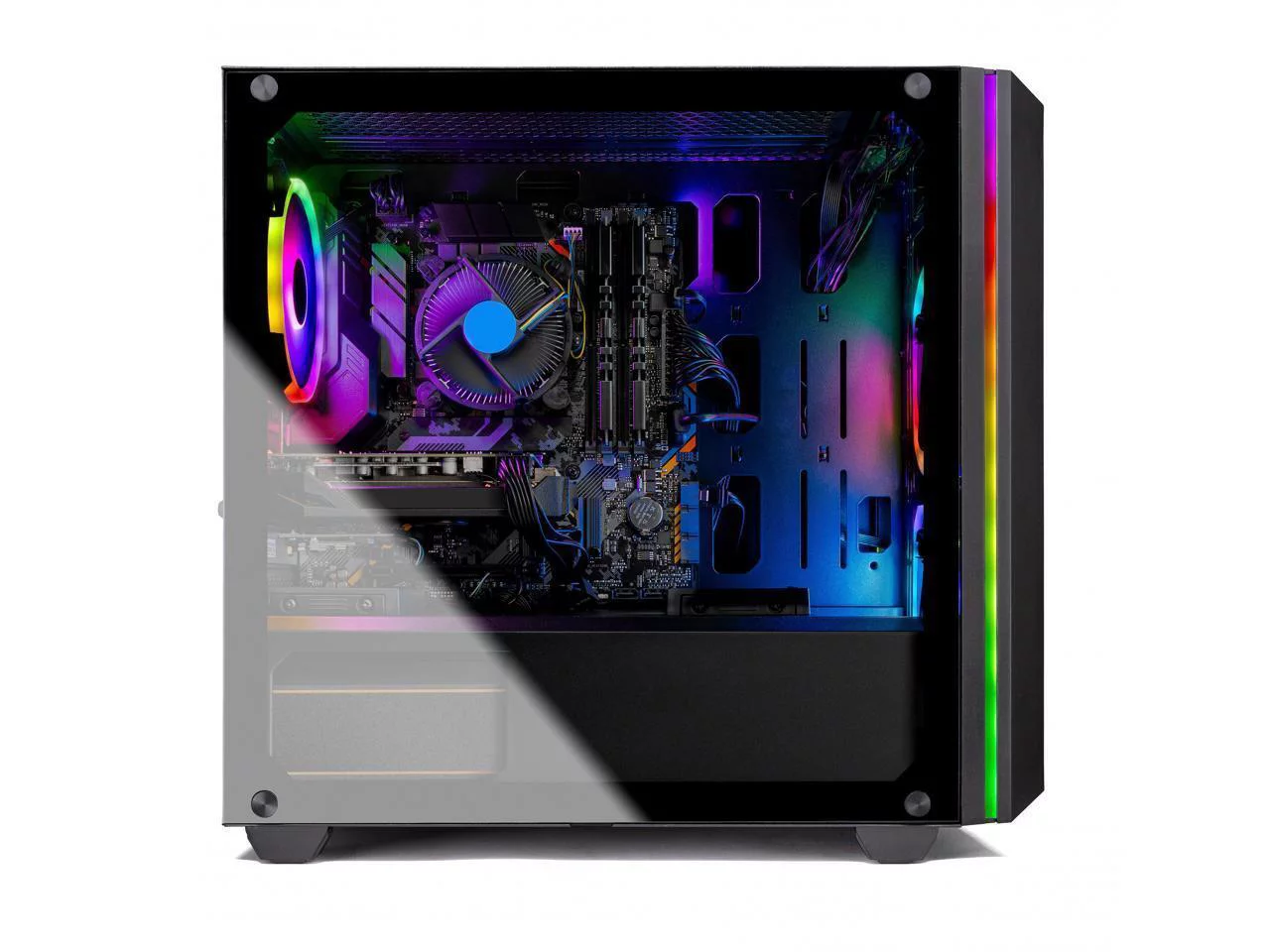 Skytech Chronos Mini Gaming PC Desktop &ndash; Intel Core i3 10100F 3.6 GHz, GTX 1650, 500GB SSD, 16G DDR4 3200, 600W Gold PSU, AC Wi-Fi