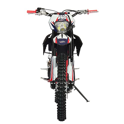 X-PRO 250cc Dirt Bike with LED Light Zongshen Engine Pit Bike Gas Dirt Bikes Adult Pitbike, Big 21"/18" Wheels!