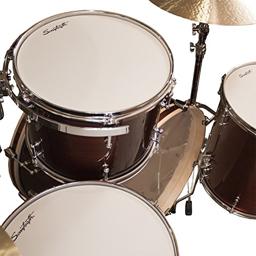 Sawtooth Command Series 4-Piece Shell Pack with 24" Bass Drum, Silver Sparkle, (ST-COM-4PC-24-SSPK)