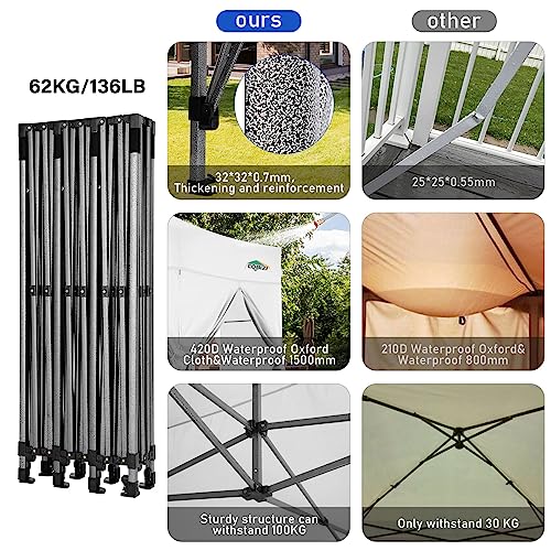 COBIZI 13x26 Pop Up Tent 13x26 Canopy with Sidewalls Heavy Duty Canopy Party Tent for Parties