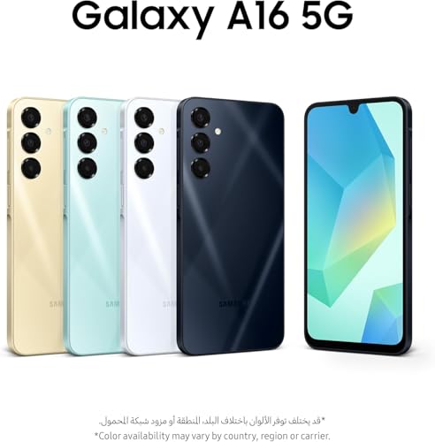 Samsung Galaxy A16 5G, Android Smartphone, Dual SIM Mobile Phone, 4GB RAM, 128GB Storage, Blue Black with Fast Charger Bundle Offer
