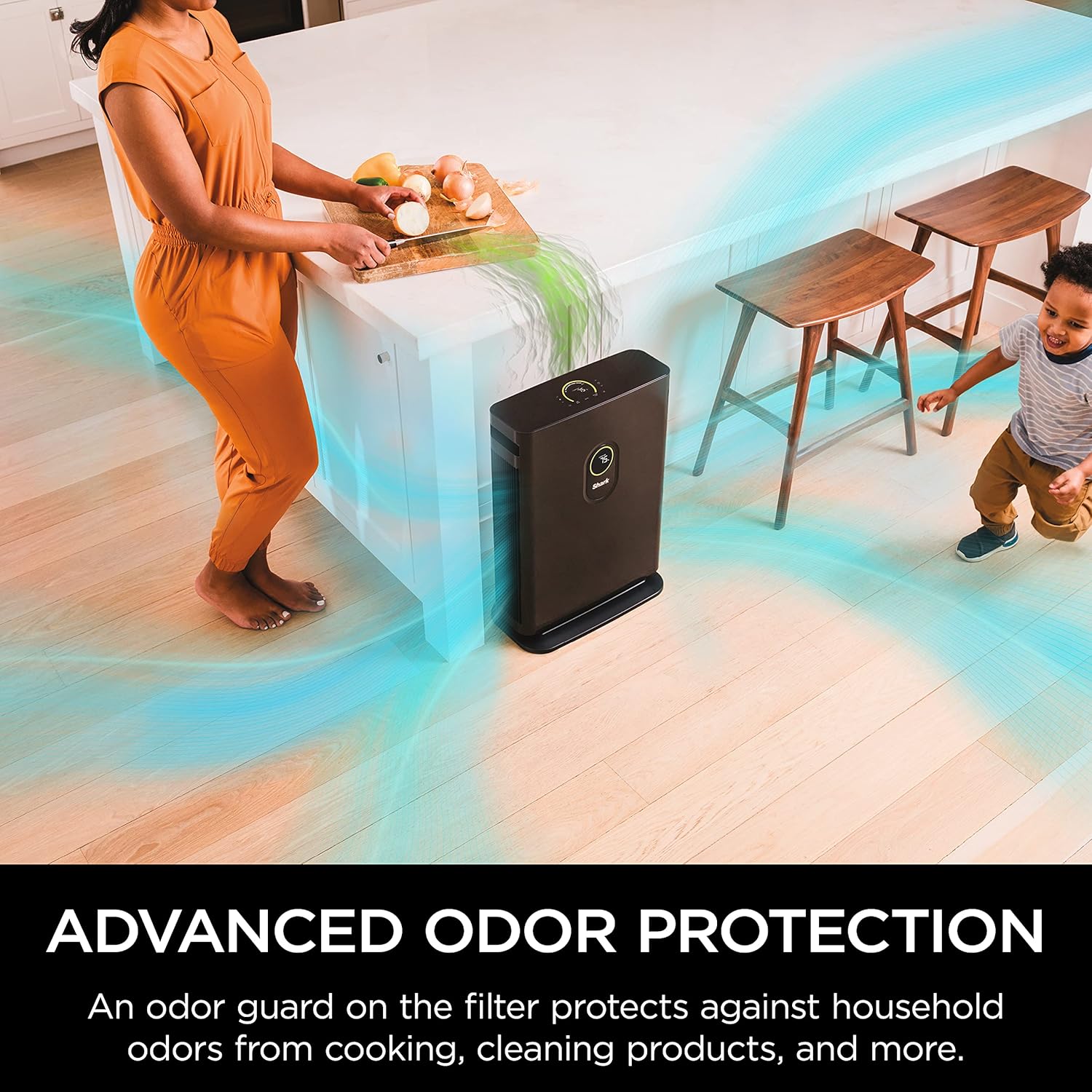 Shark HE402AMZ Air Purifier 4 True HEPA with Microban Protection Cleans up to 1000 Sq. Ft., Captures 99.98% of particles, allergens, smoke