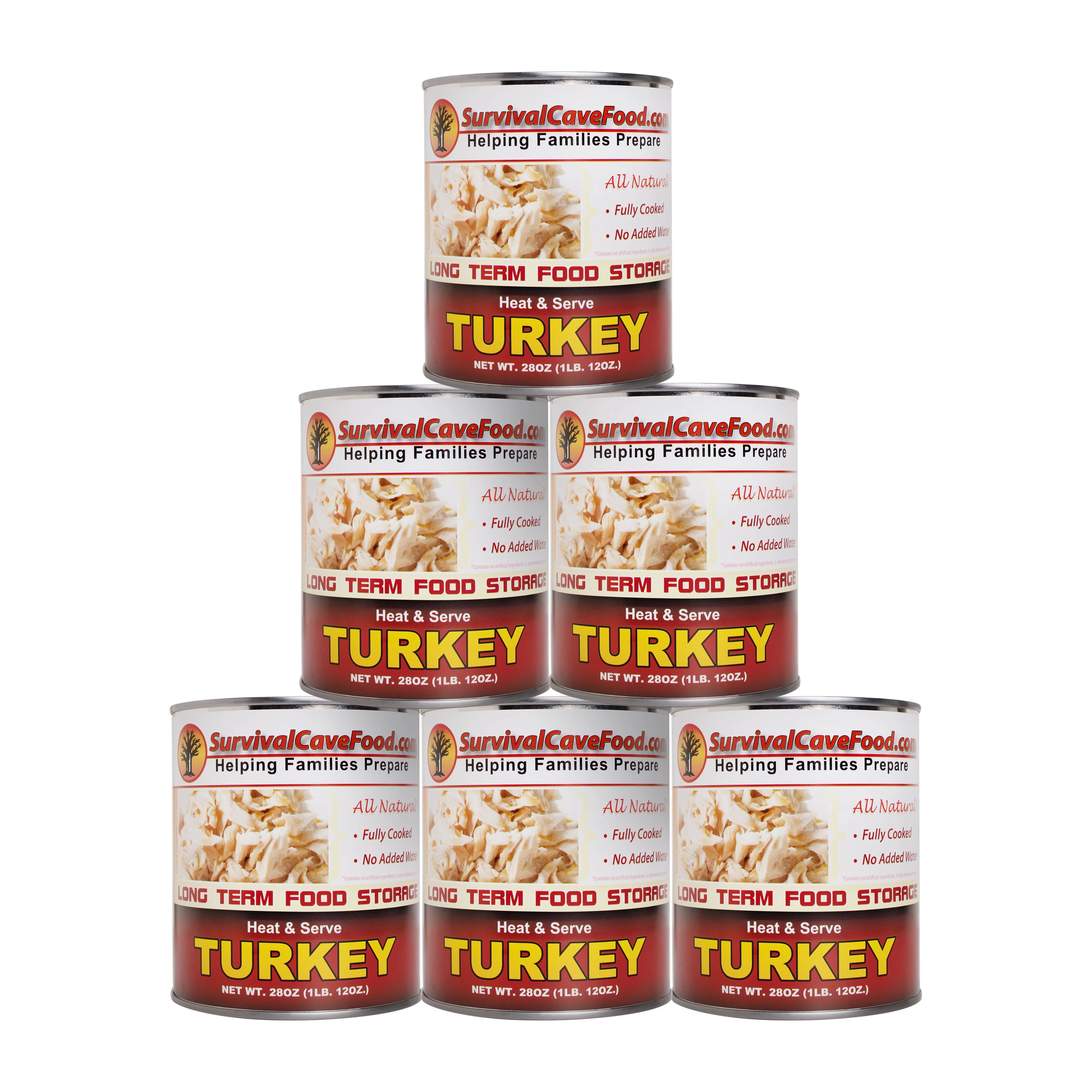 Survival Cave Food SCFTKY Canned Turkey- 12 cans - 1 case