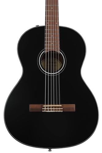Fender CN-60S Concert Nylon String Acoustic Guitar, Black