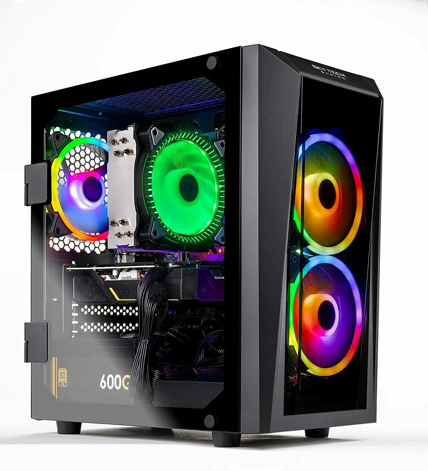 Skytech Blaze II Gaming PC Desktop &ndash; Intel Core i3 10105F 3.7 GHz, GTX 1650, 500GB SSD, 16G DDR4 3200, 600W Gold PSU, AC Wi-Fi