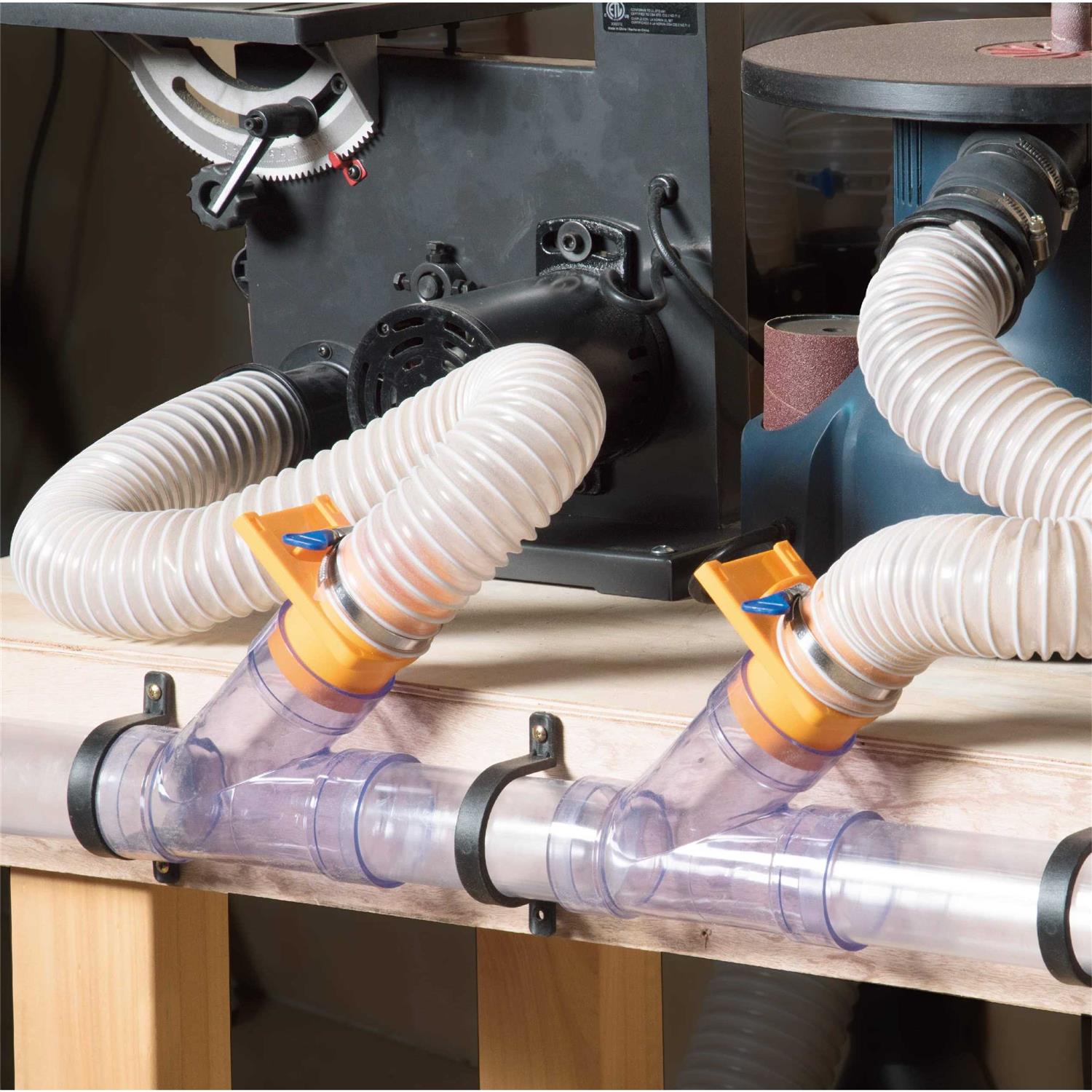 POWERTEC 70304 2-1/2 inch Dust Collection Fittings Network w/ Reducer - Shop Hardware Tools Online Store