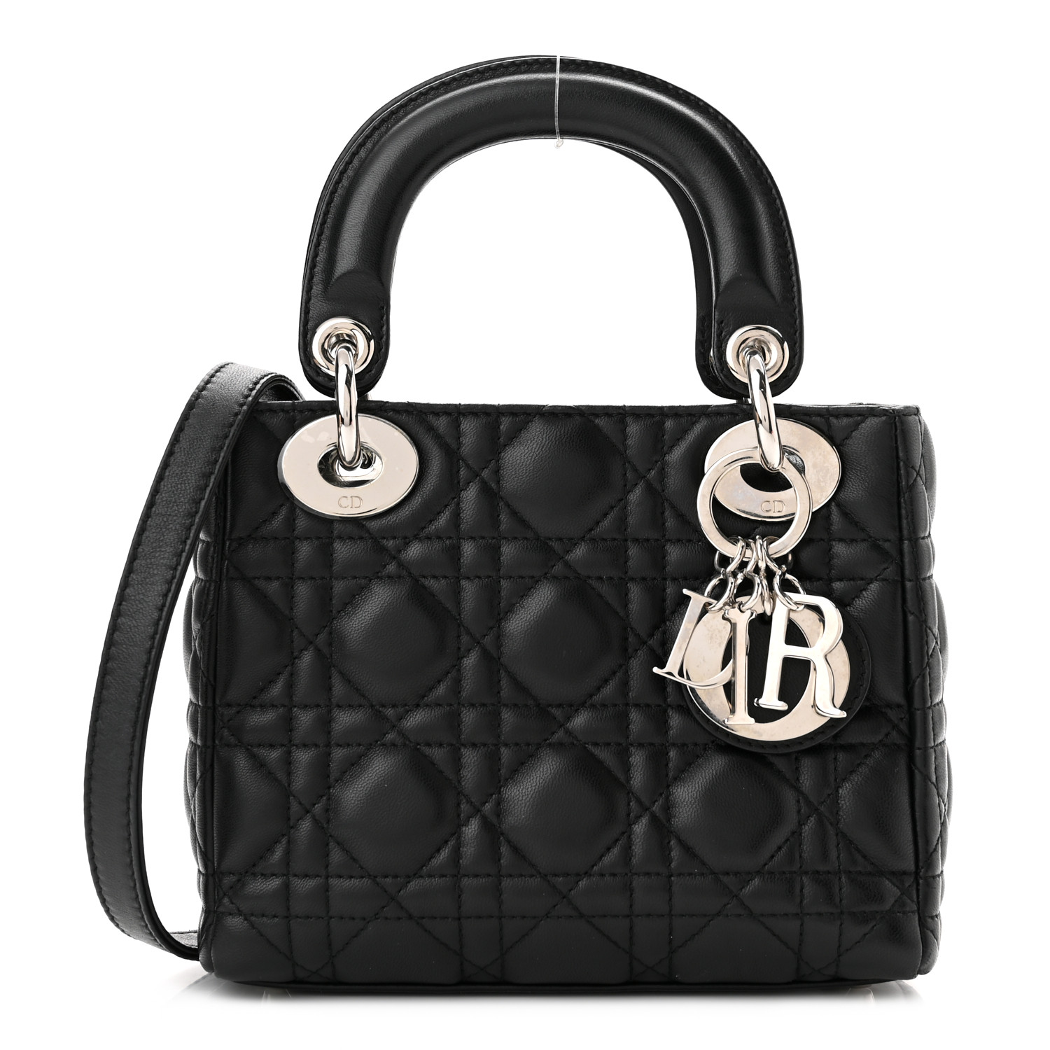 Lambskin Cannage Mini Lady Dior Black（6.5 x 6 x 3 in） - SAKE OFF 5TH