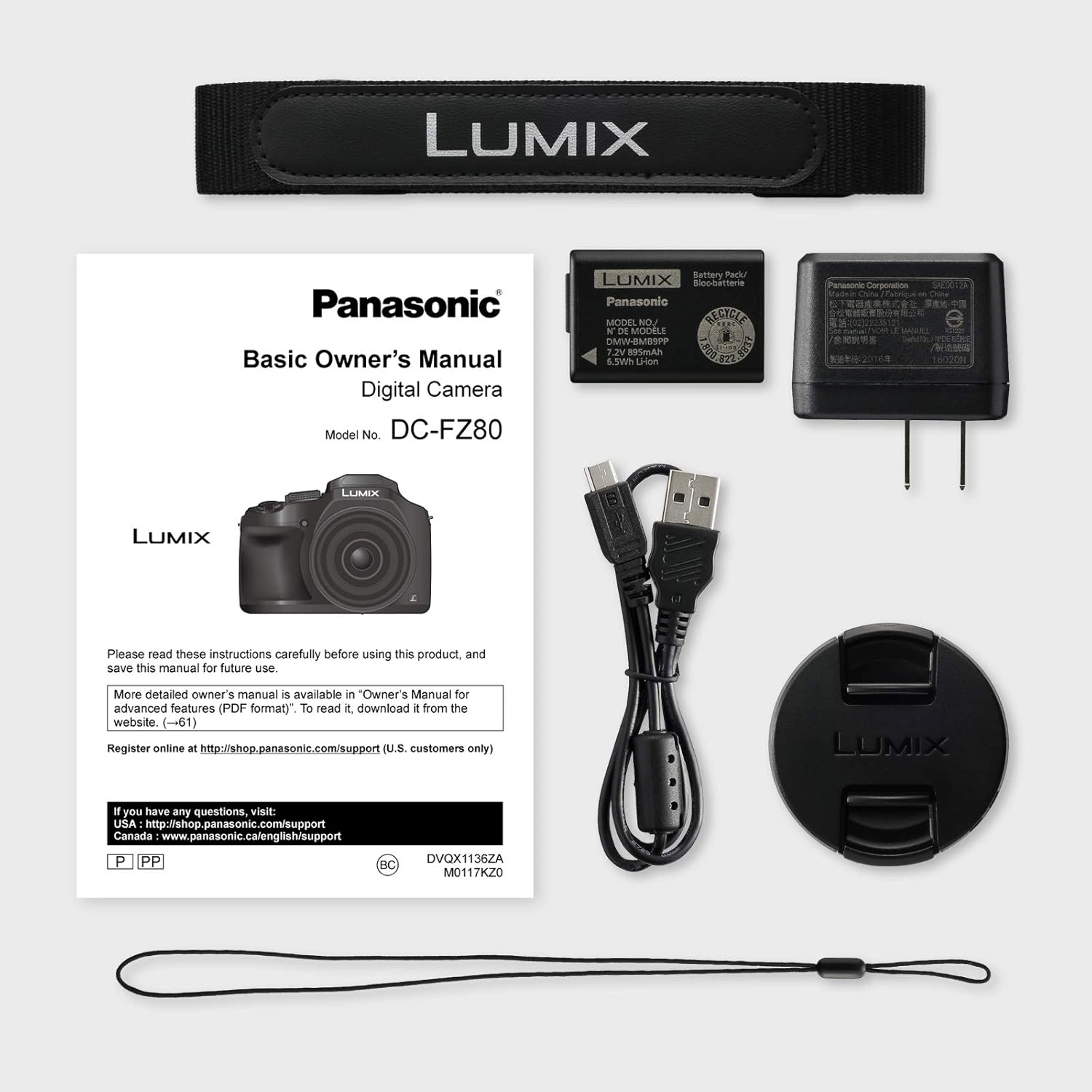Panasonic LUMIX FZ80 4K Digital Camera, 18.1 Megapixel Video Camera, 60X Zoom DC VARIO 20-1200mm Lens, F2.8-5.9 Aperture, Power O.I.S. Stabilization